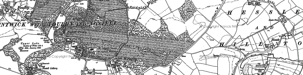 Old map of Wragby in 1860