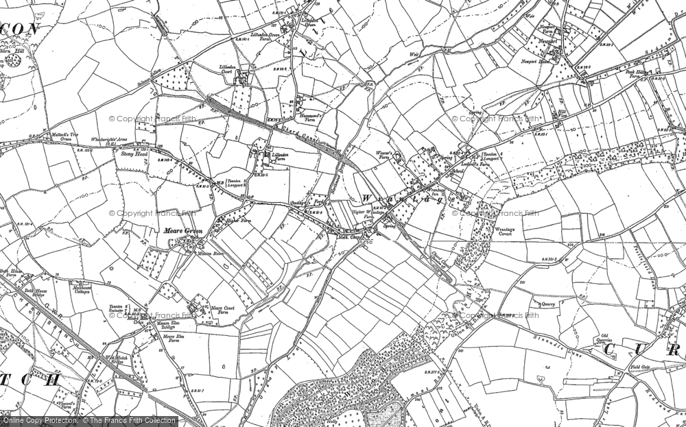 Old Map of Historic Map covering Listock in 1886