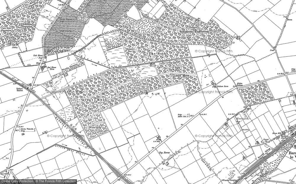 Old Map of Wrawby Moor, 1886 in 1886
