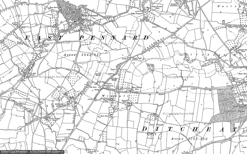 Old Map of Historic Map covering Hembridge in 1885