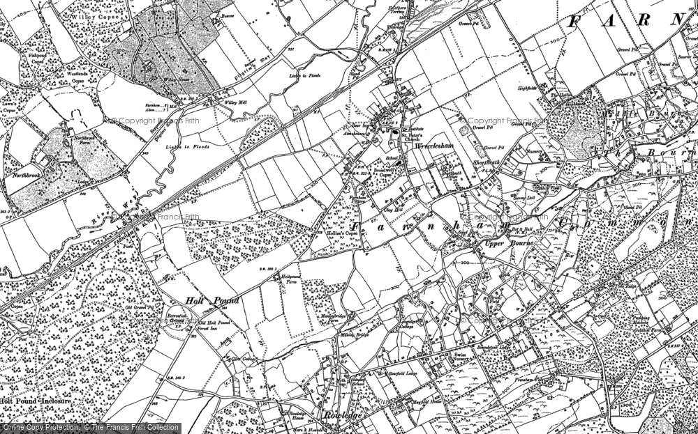 Old Map of Wrecclesham, 1909 in 1909