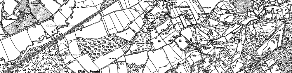 Old map of Wrecclesham in 1909