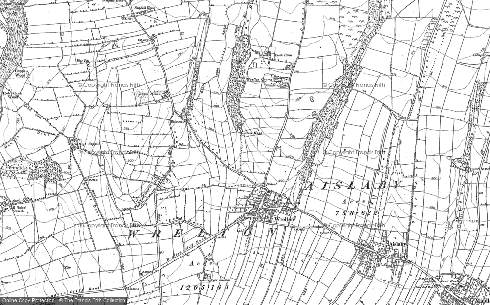 Old Map of Wrelton, 1890 - 1892 in 1890