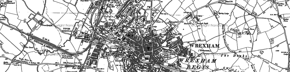 Old map of Wrexham in 1898