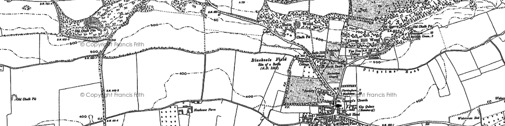 Old map of Wrotham in 1895