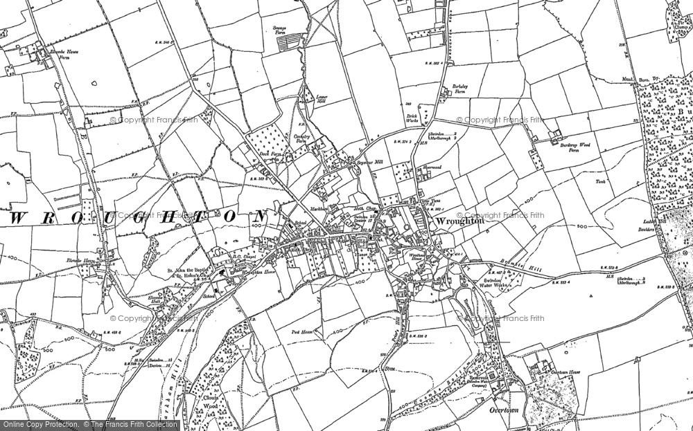 Old Map of Historic Map covering North Wroughton in 1899