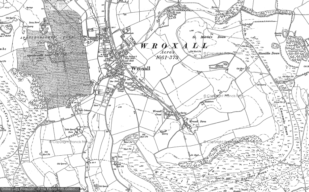 Old Map of Historic Map covering Appuldurcombe Ho in 1907