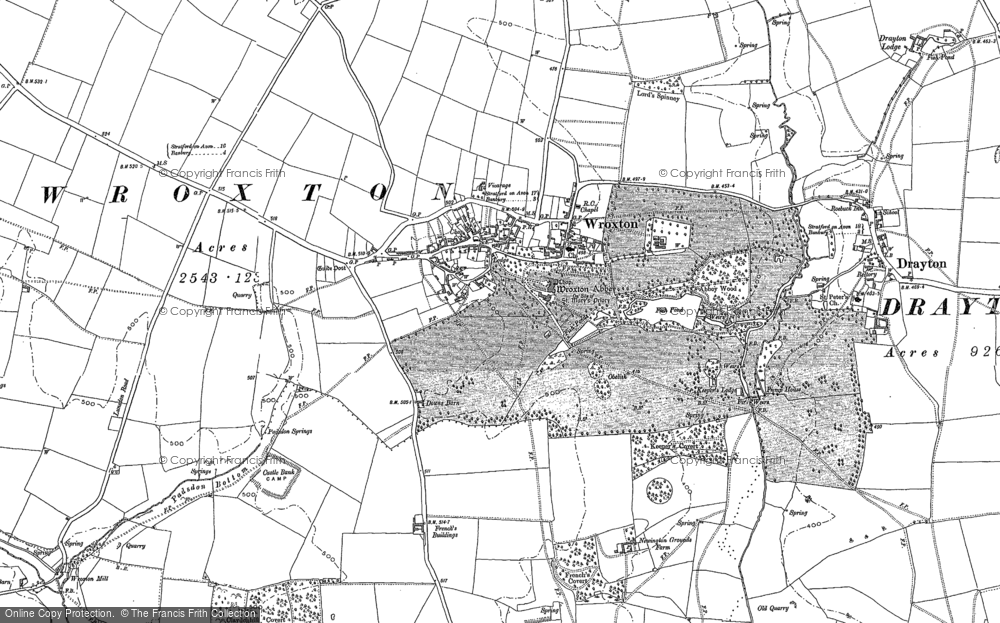 Old Map of Wroxton, 1899 - 1920 in 1899