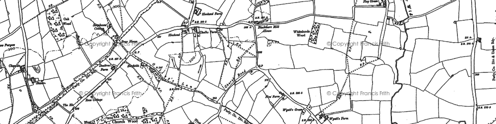 Old map of Wyatt's Green in 1895