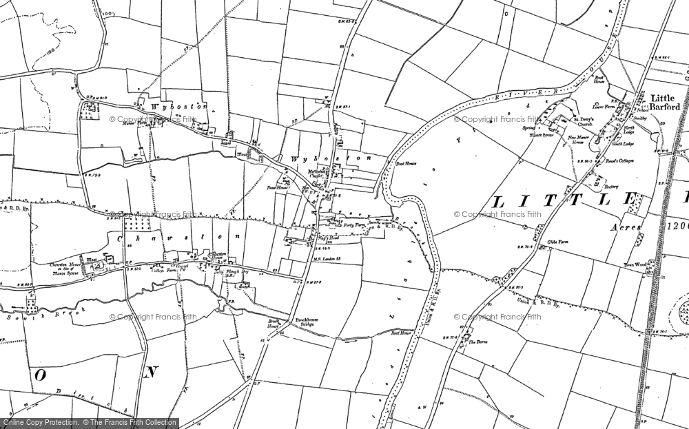 Old Map of Historic Map covering Alington Hill in 1900