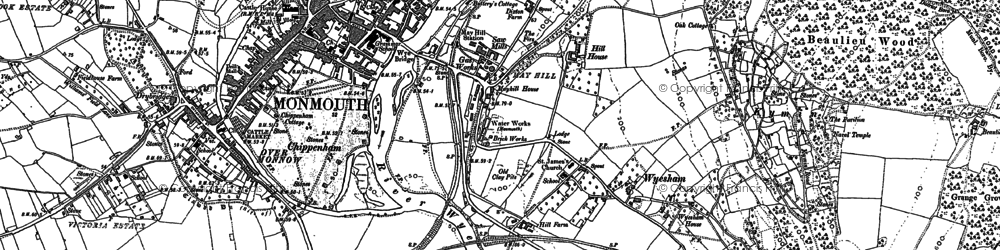 Old map of Kymin in 1900