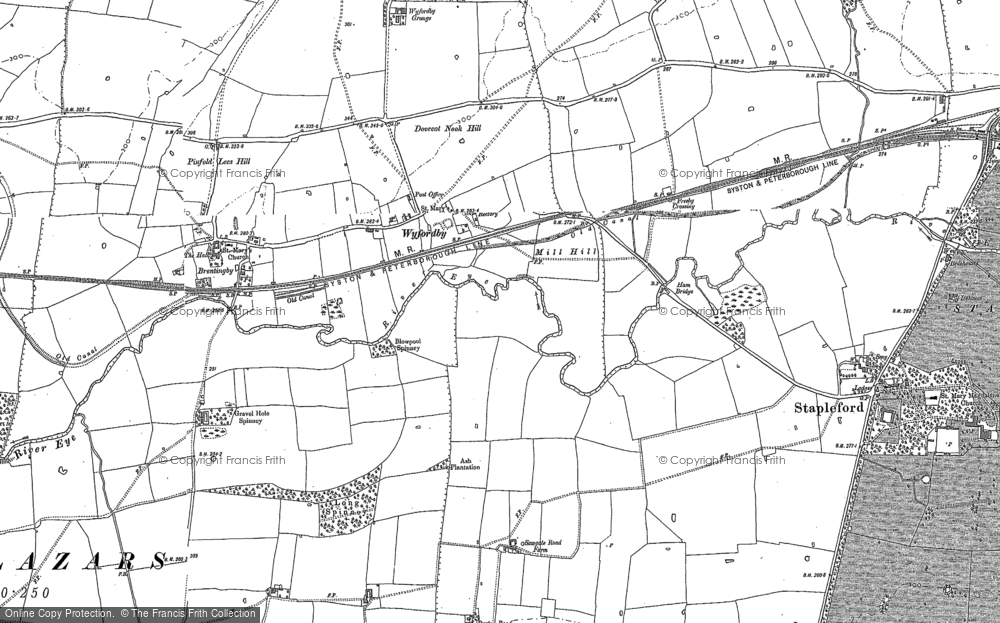 Old Map of Historic Map covering Wyfordby Grange in 1902