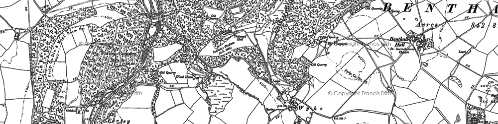 Old map of Tickwood Hall in 1882