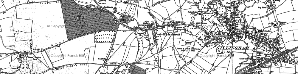 Old map of Wyke in 1900