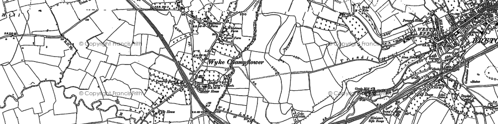 Old map of Wyke Ho in 1896