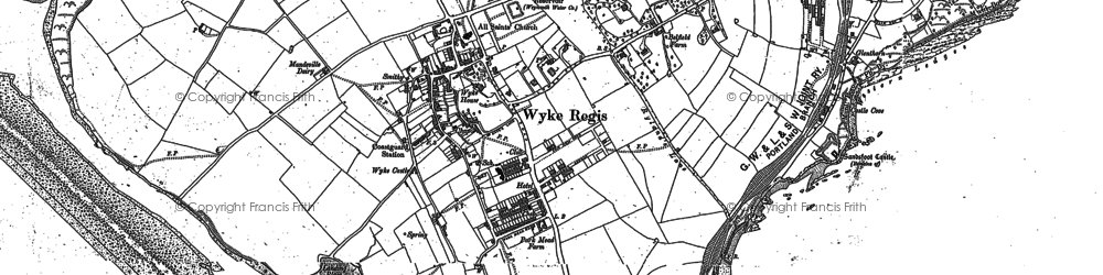 Old map of Wyke Regis in 1927