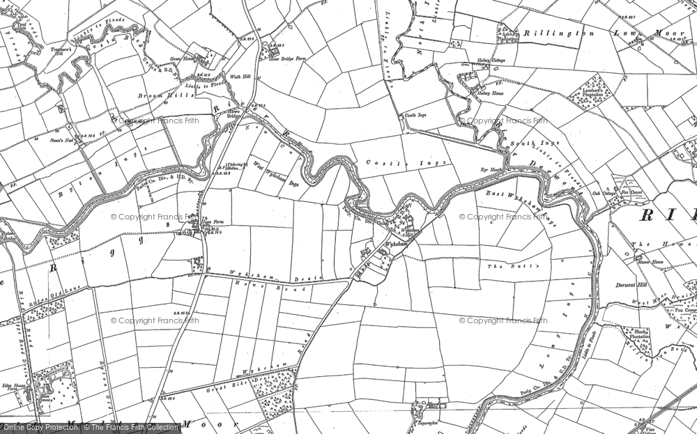 Old Map of Wykeham, 1889 - 1890 in 1889