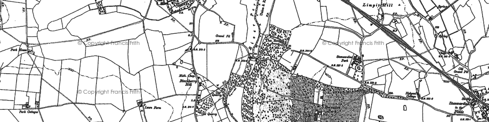 Old map of Blackbow Hill in 1880