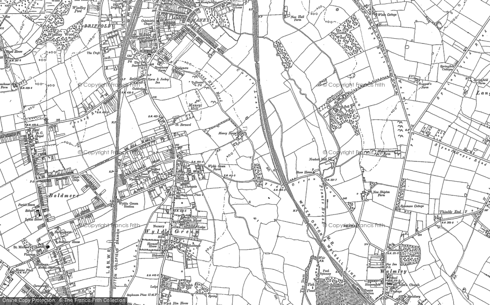Old Map of Wylde Green, 1901 - 1902 in 1901