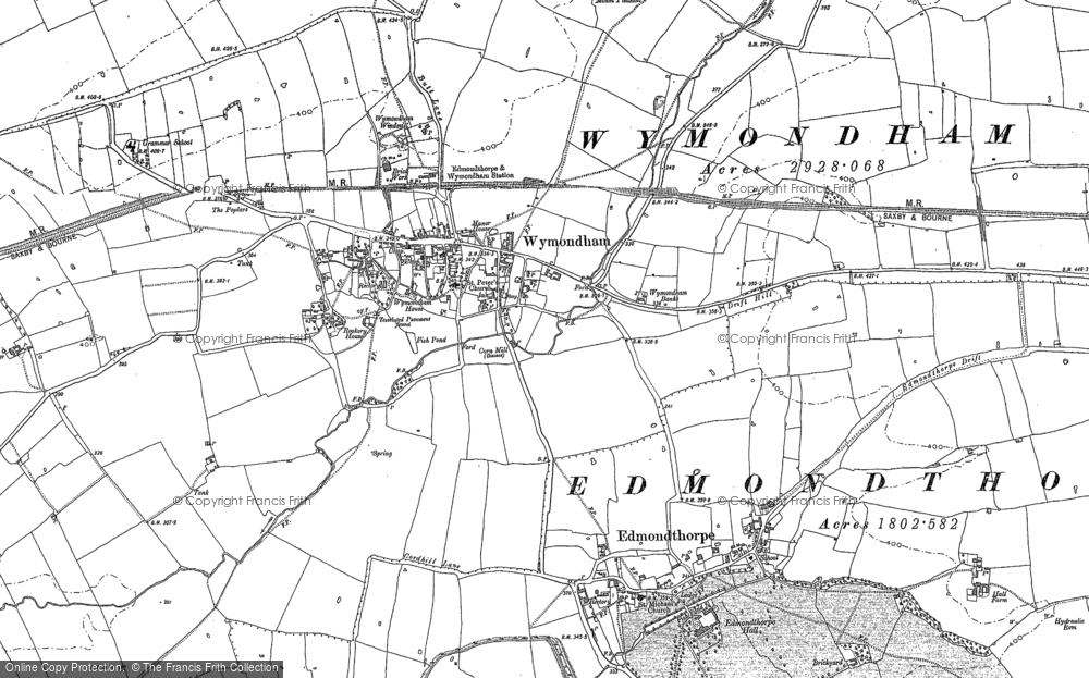 Old Map of Wymondham, 1902 in 1902