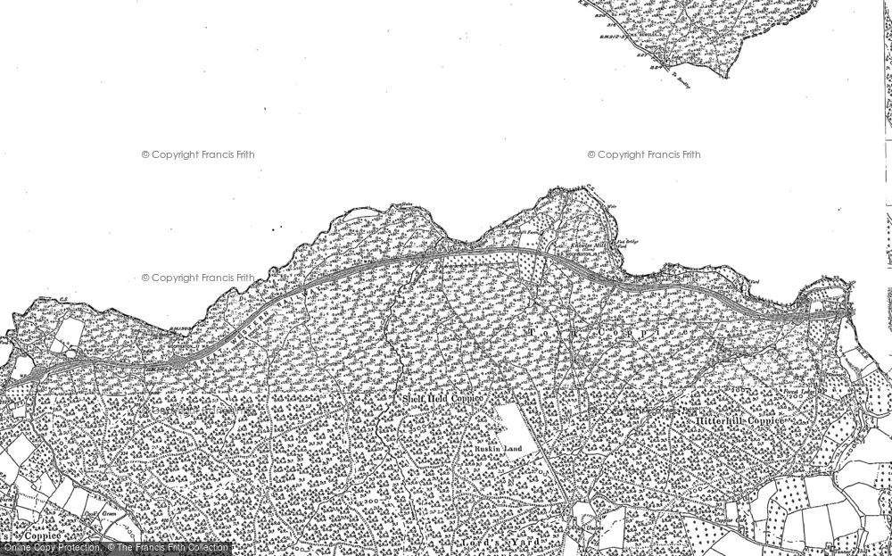 Old Map of Historic Map covering Wimperhill Wood in 1883