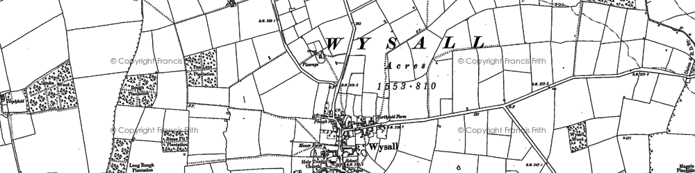 Old map of Wysall in 1883