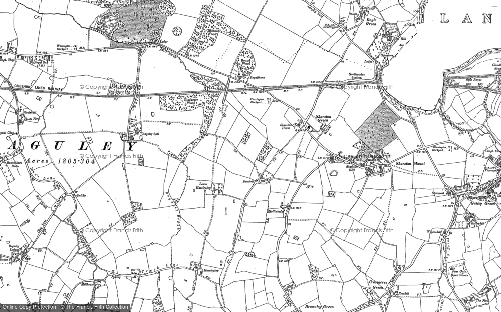 Old Map of Wythenshawe, 1897 in 1897