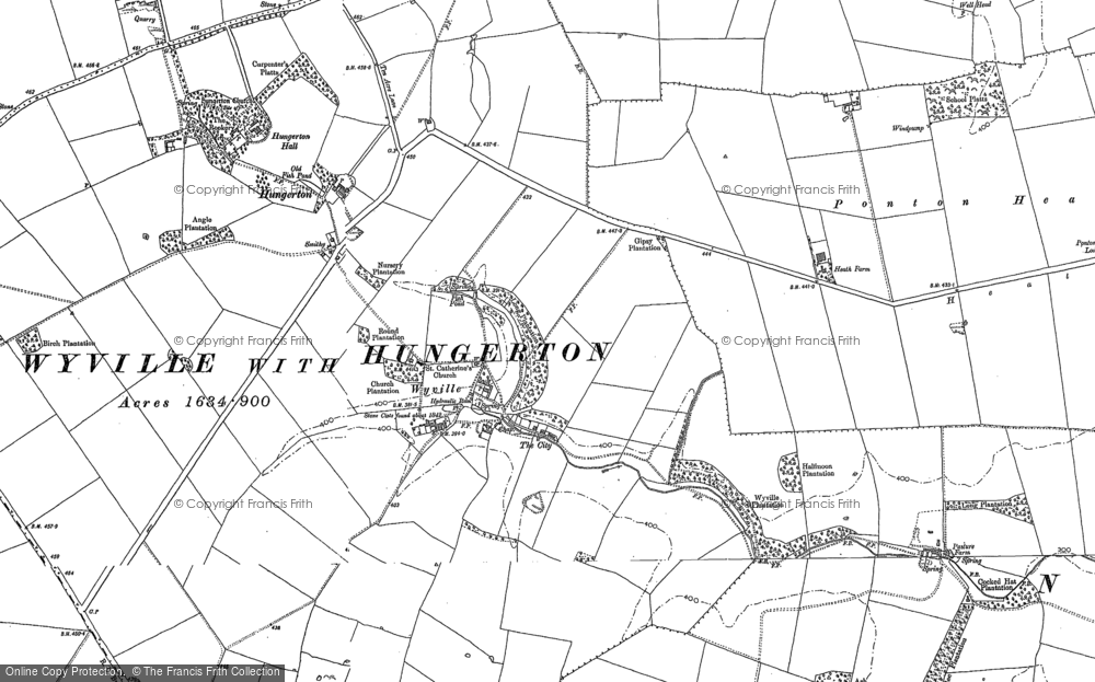 Old Map of Wyville, 1887 - 1903 in 1887