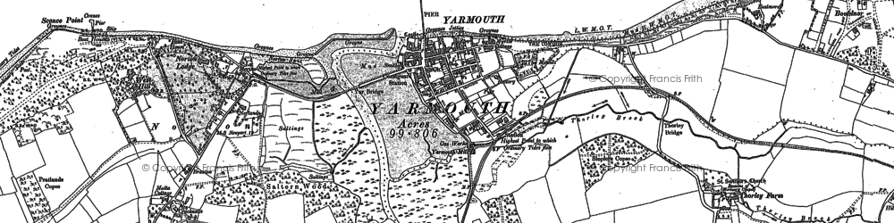 Old map of Yarmouth in 1896