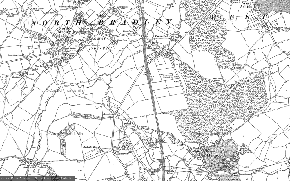 Old Map of Yarnbrook, 1922 in 1922