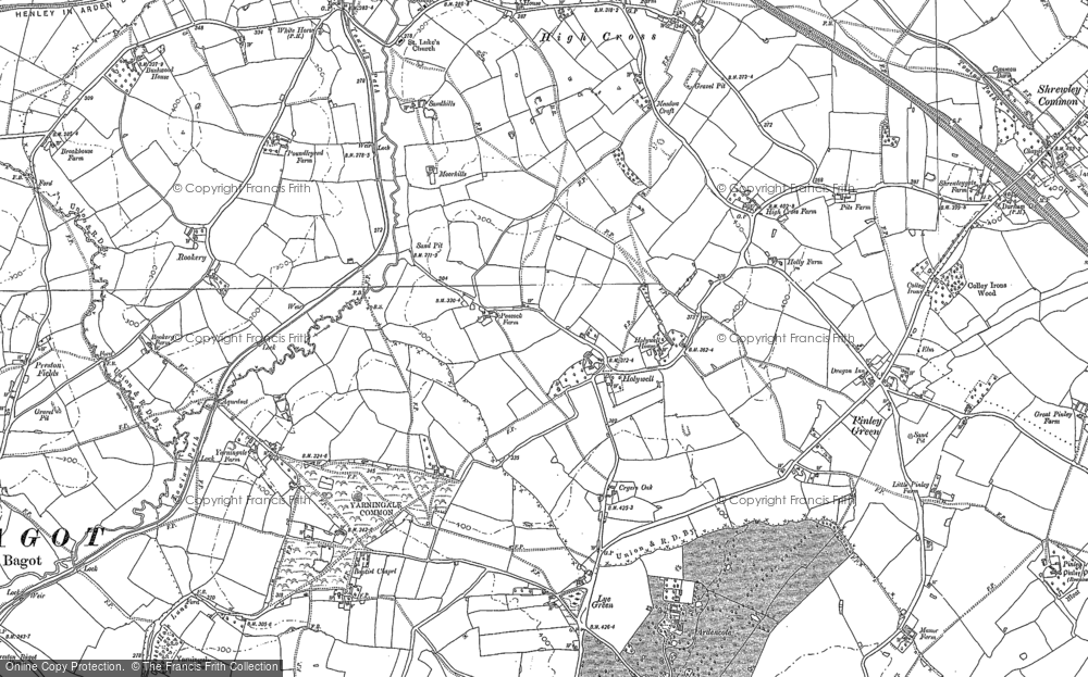 Old Map of Yarningale Common, 1886 in 1886