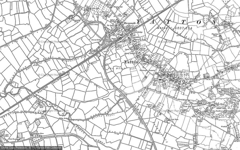 Old Map of Yatton, 1883 - 1902 in 1883