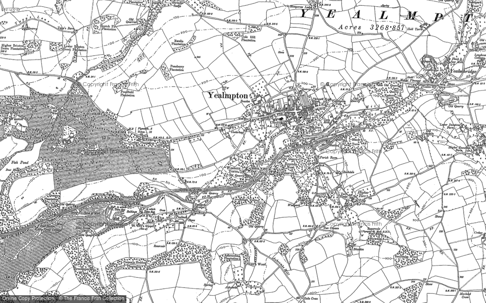 Old Map of Yealmpton, 1886 - 1906 in 1886