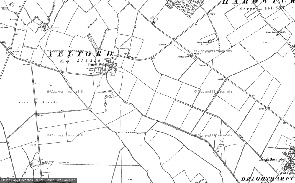 Old Map of Yelford, 1898 - 1919 in 1898