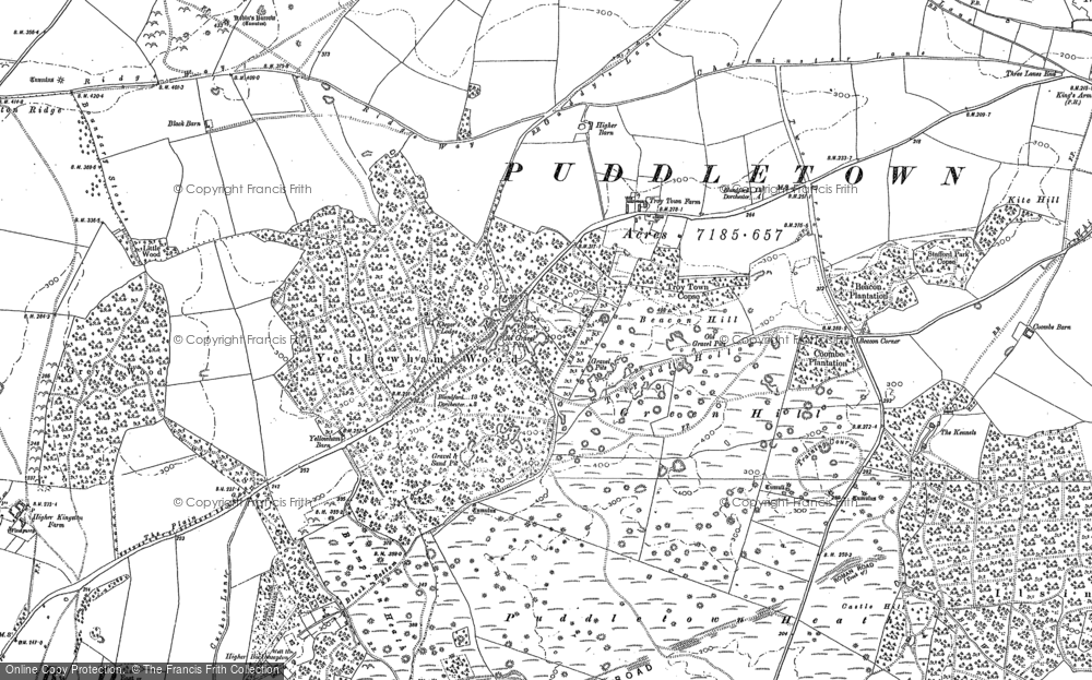 Old Map of Yellowham Hill, 1887 in 1887