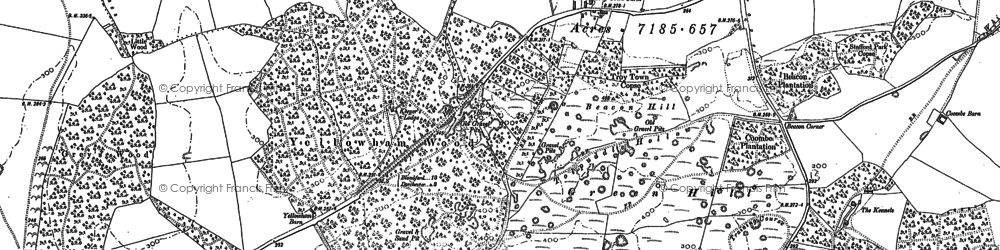 Old map of Yellowham Hill in 1887