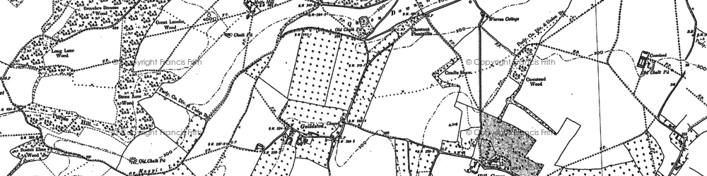 Old map of Farthing Corner in 1895