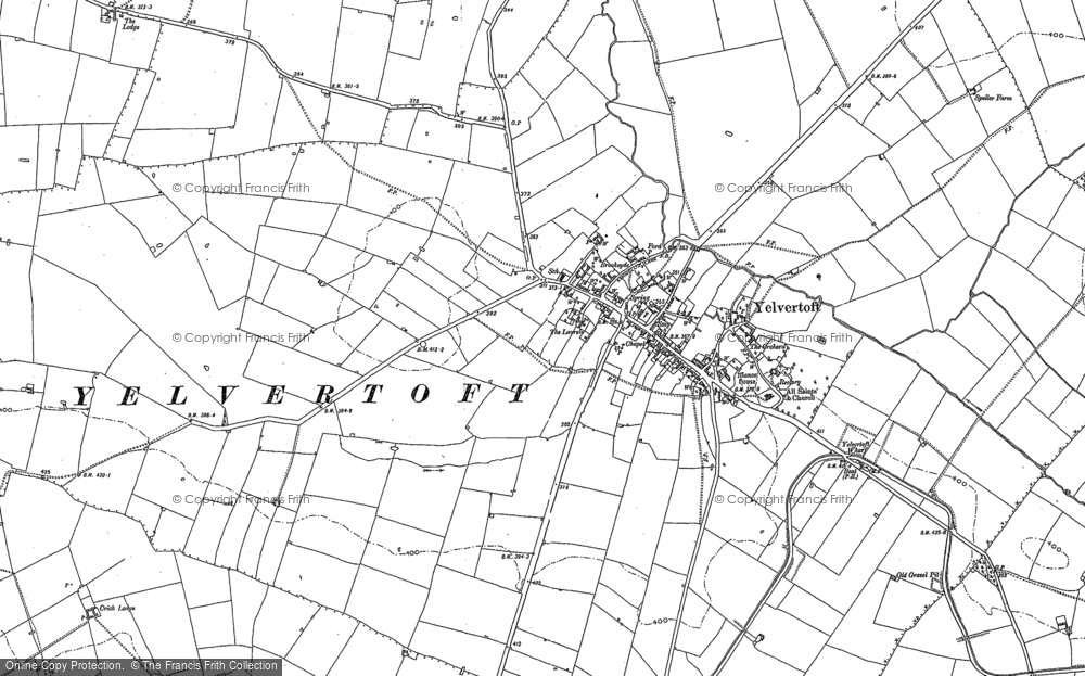 Old Map of Yelvertoft, 1884 in 1884