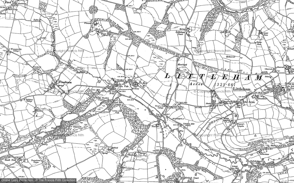 Old Map of Historic Map covering Burrough in 1884