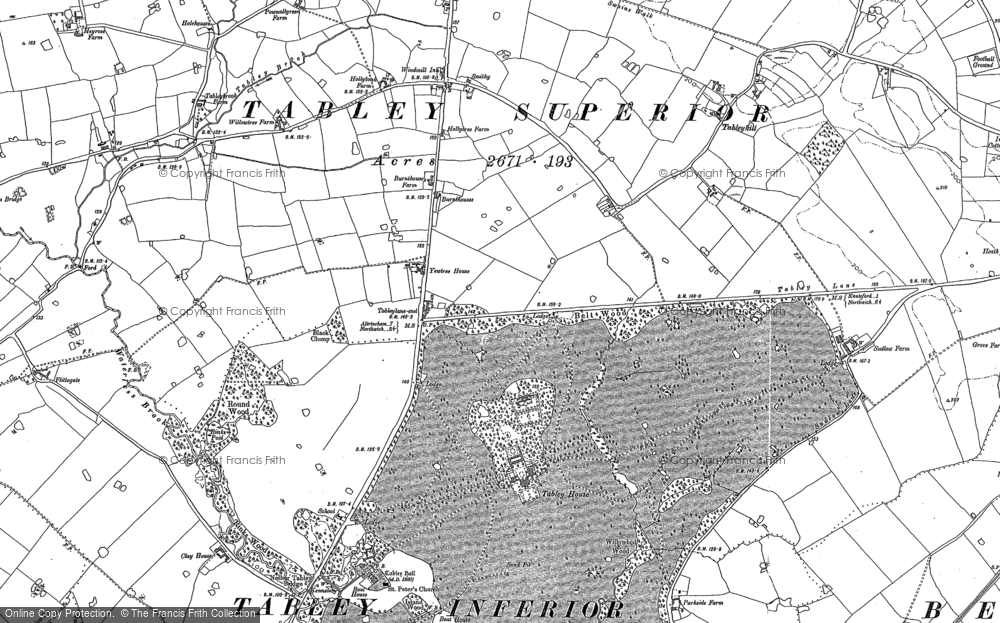 Old Map of Historic Map covering Knutsford Service Area in 1897