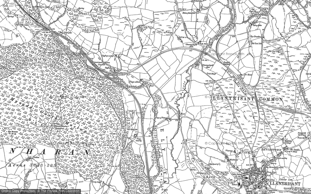 Old Map of Historic Map covering Ely River in 1897