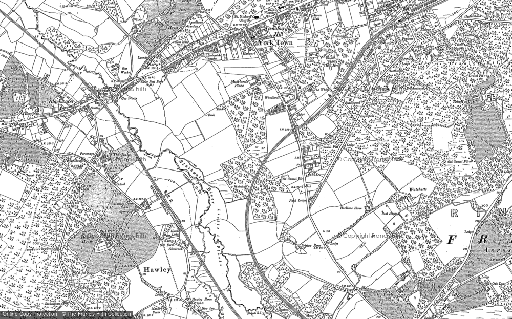 Old Map of York Town, 1909 - 1910 in 1909