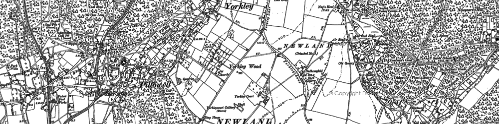 Old map of Yorkley in 1879