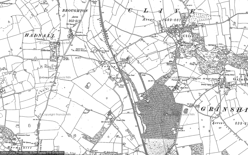 Old Map of Yorton, 1880 in 1880