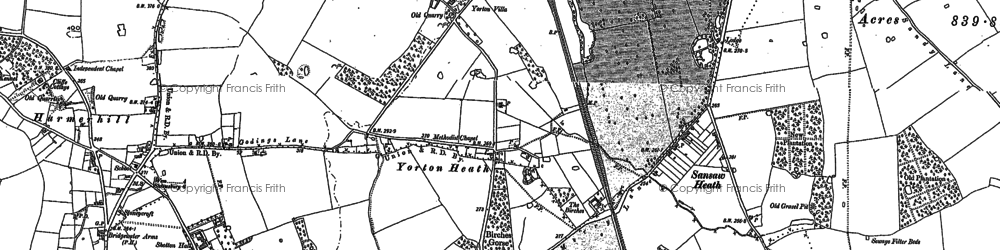 Old map of Black Birches in 1880
