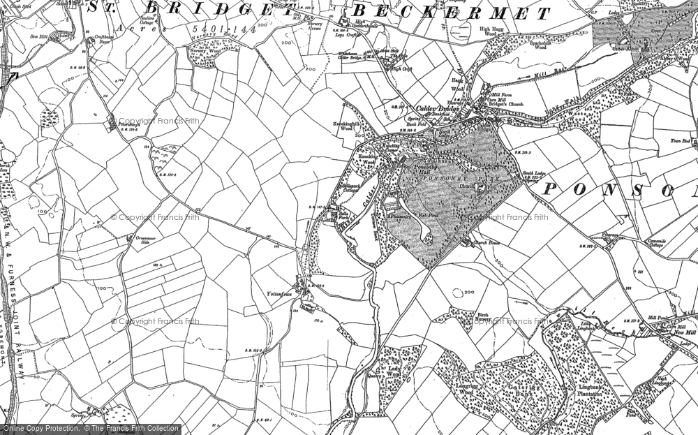 Old Map of Historic Map covering Broad Leys in 1898