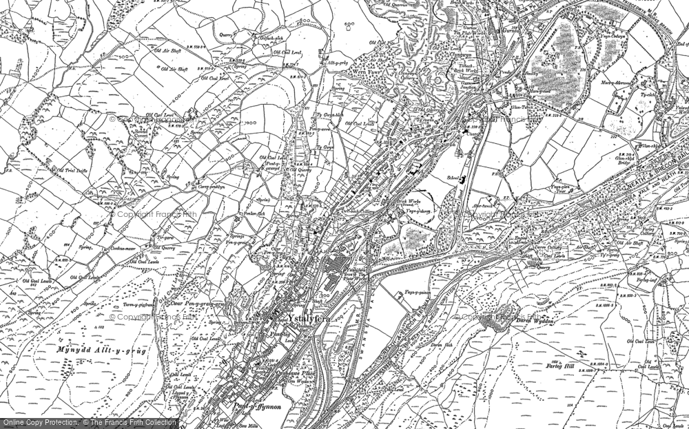 Old Map of Ystalyfera, 1897 - 1903 in 1897