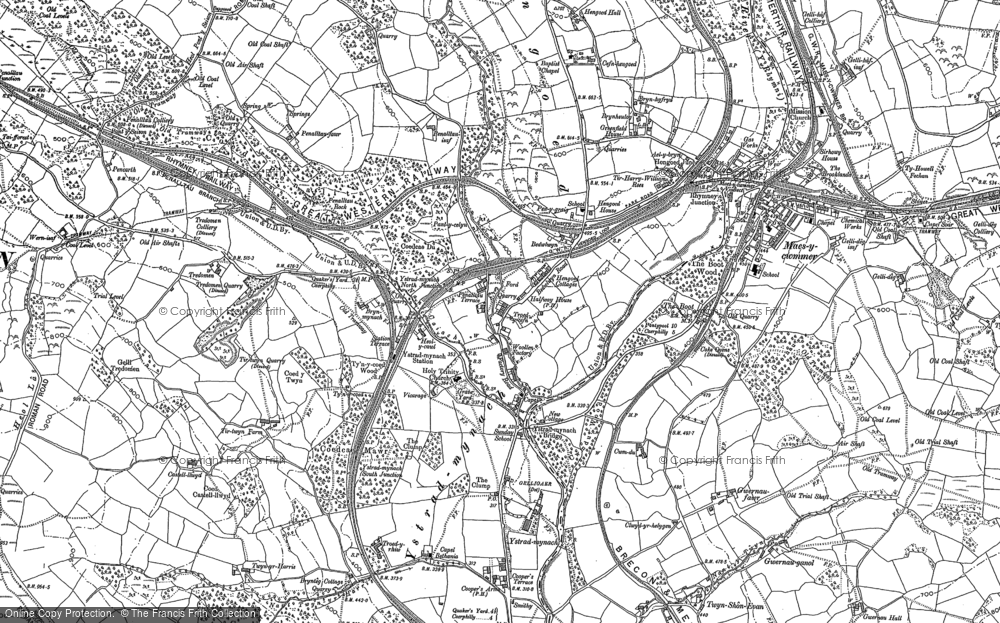 Old Map of Ystrad Mynach, 1898 - 1916 in 1898