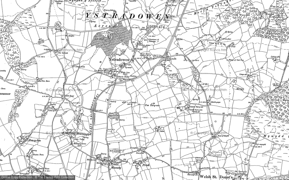 Old Map of Ystradowen, 1897 - 1898 in 1897