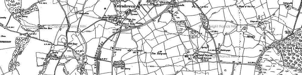 Old map of Ystradowen in 1897